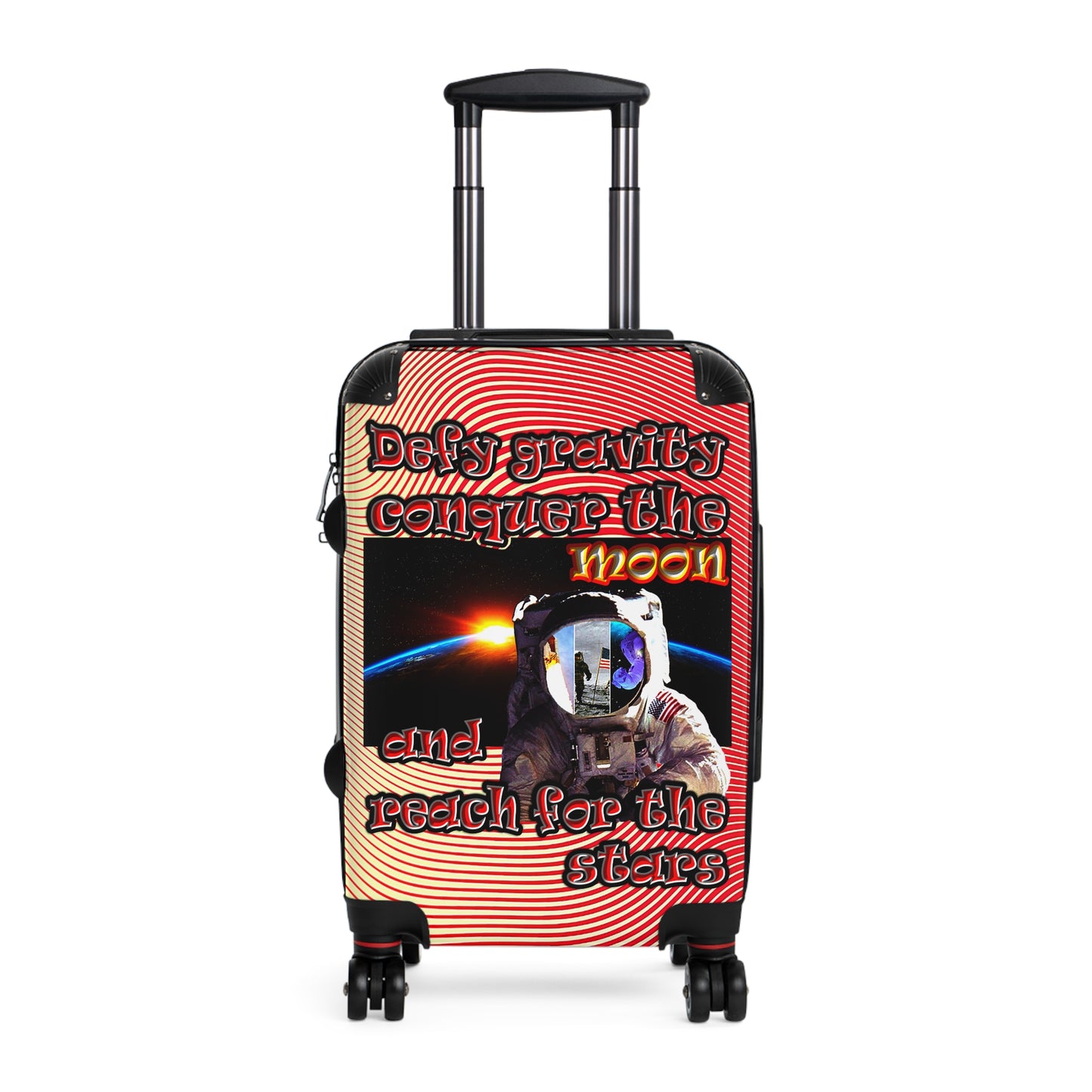 defy conquer reach - Suitcase (yellow-orange wave)