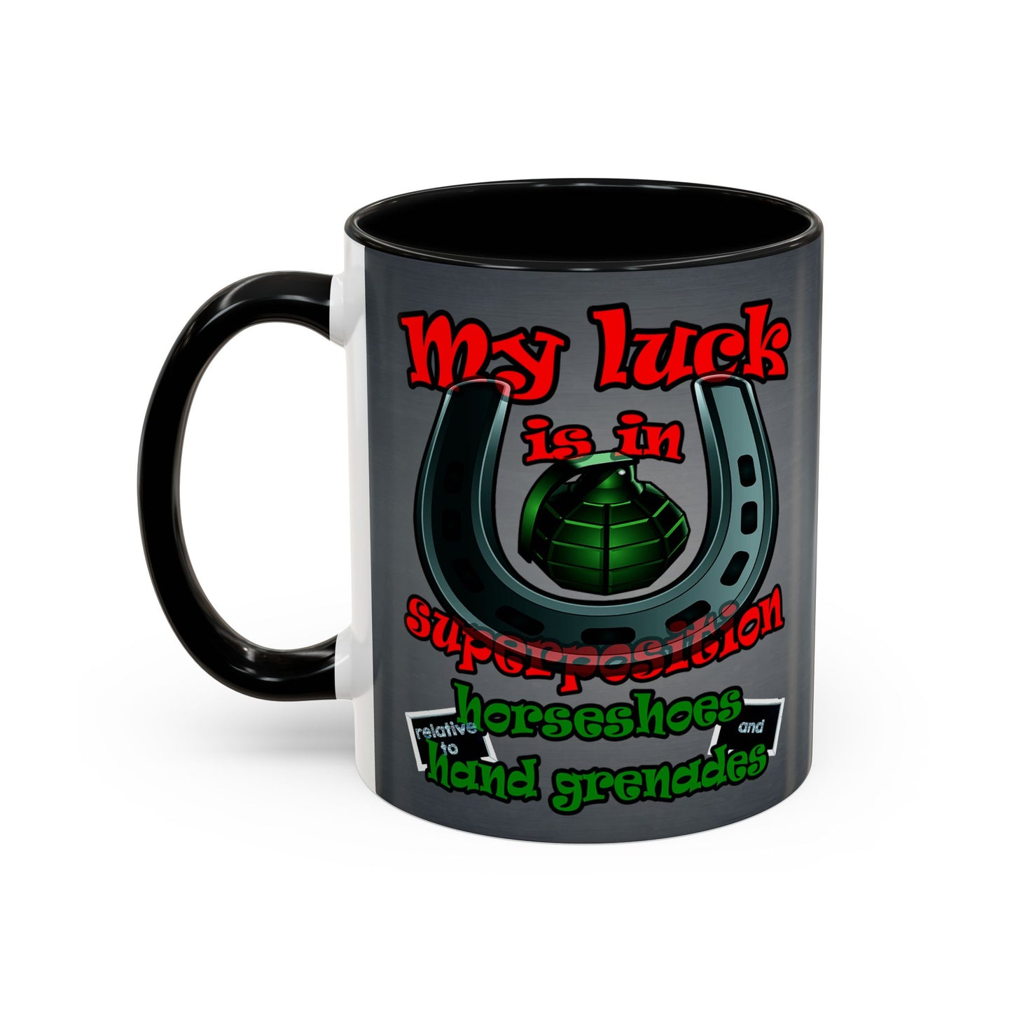 my luck - Accent Mug (grey-light grey)
