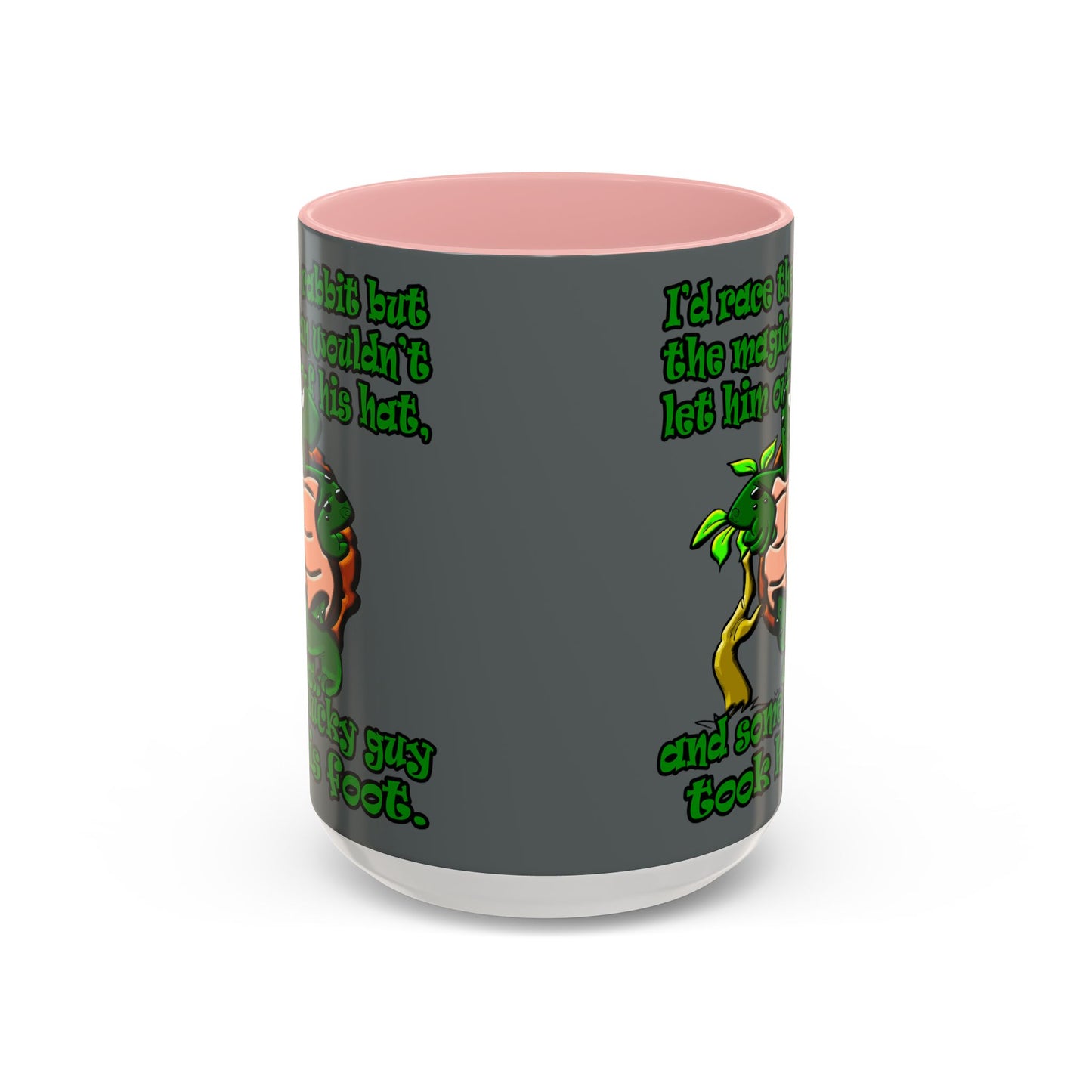 turtle race - Accent Mug (dark grey)
