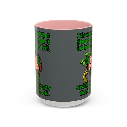 turtle race - Accent Mug (dark grey)