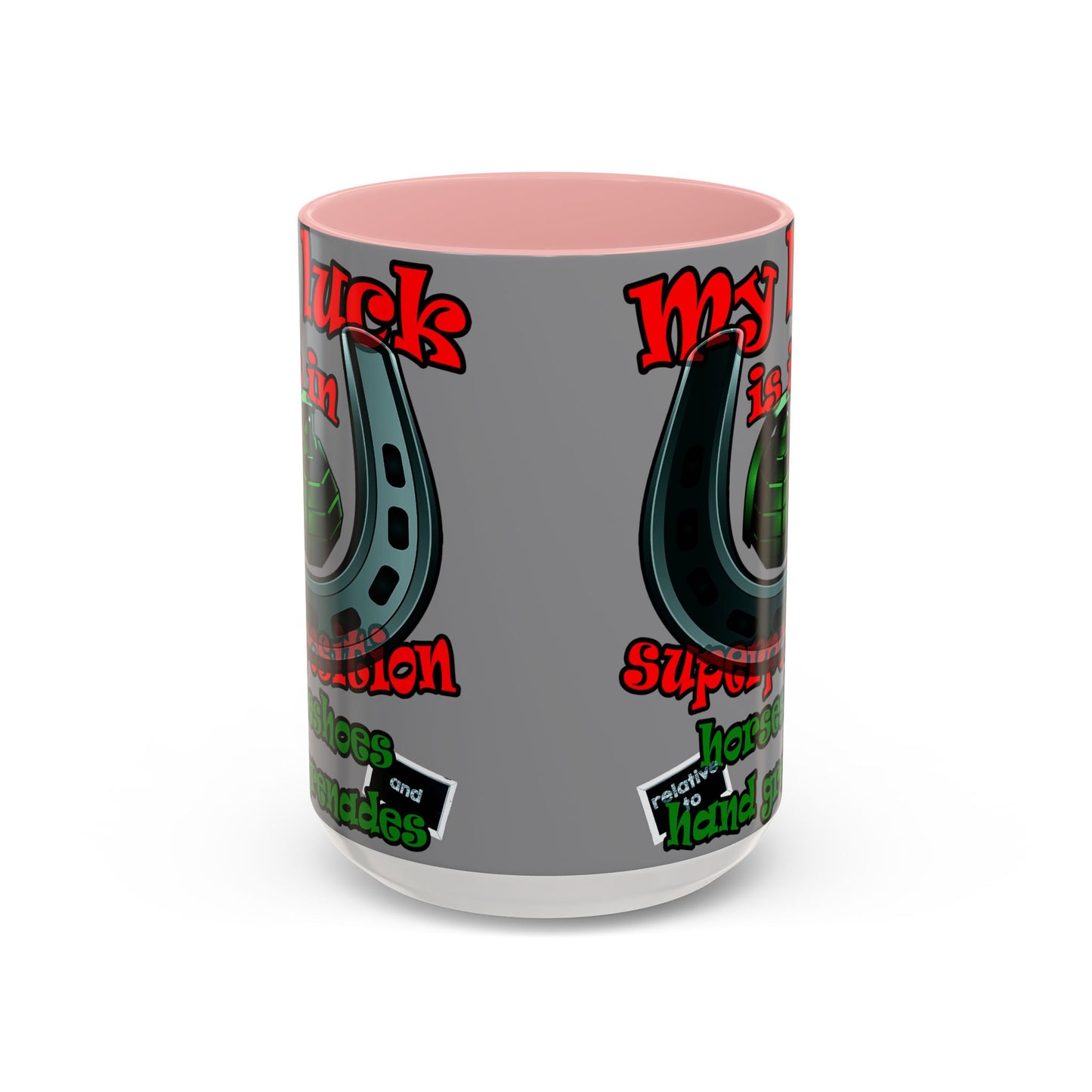my luck - Accent Mug (grey)