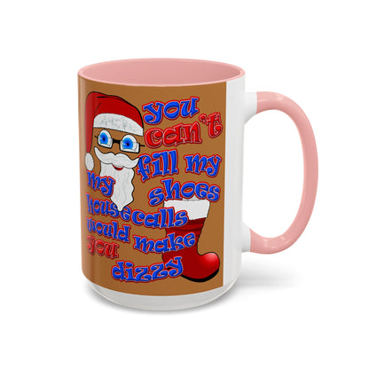 santa's shoes - Accent Mug (light brown)