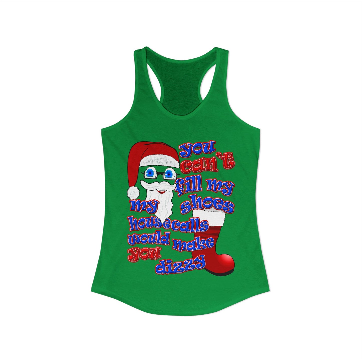 santa's shoes - Women's Ideal Racerback Tank