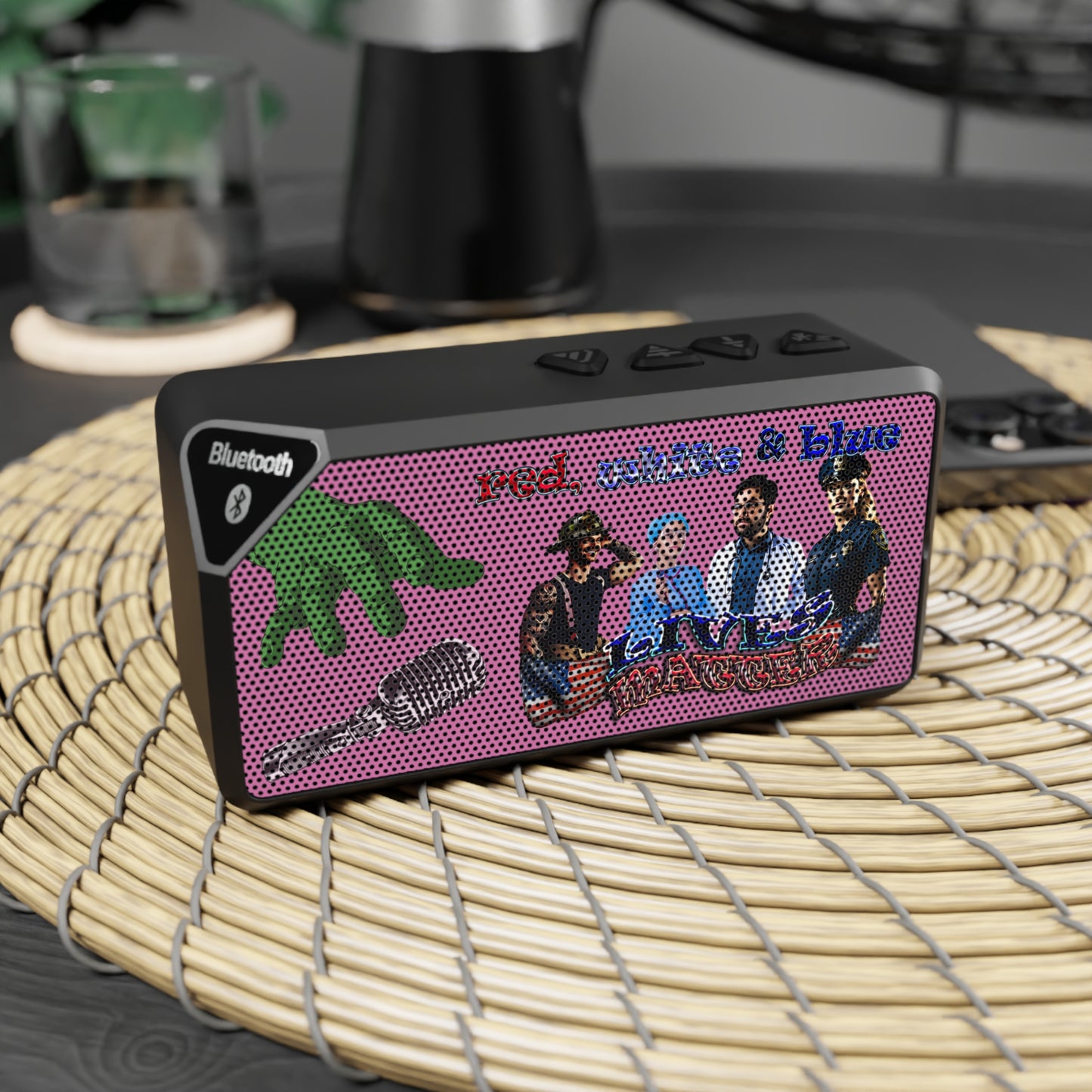 rw&b lives matter - Jabba Bluetooth Speaker (light pink)