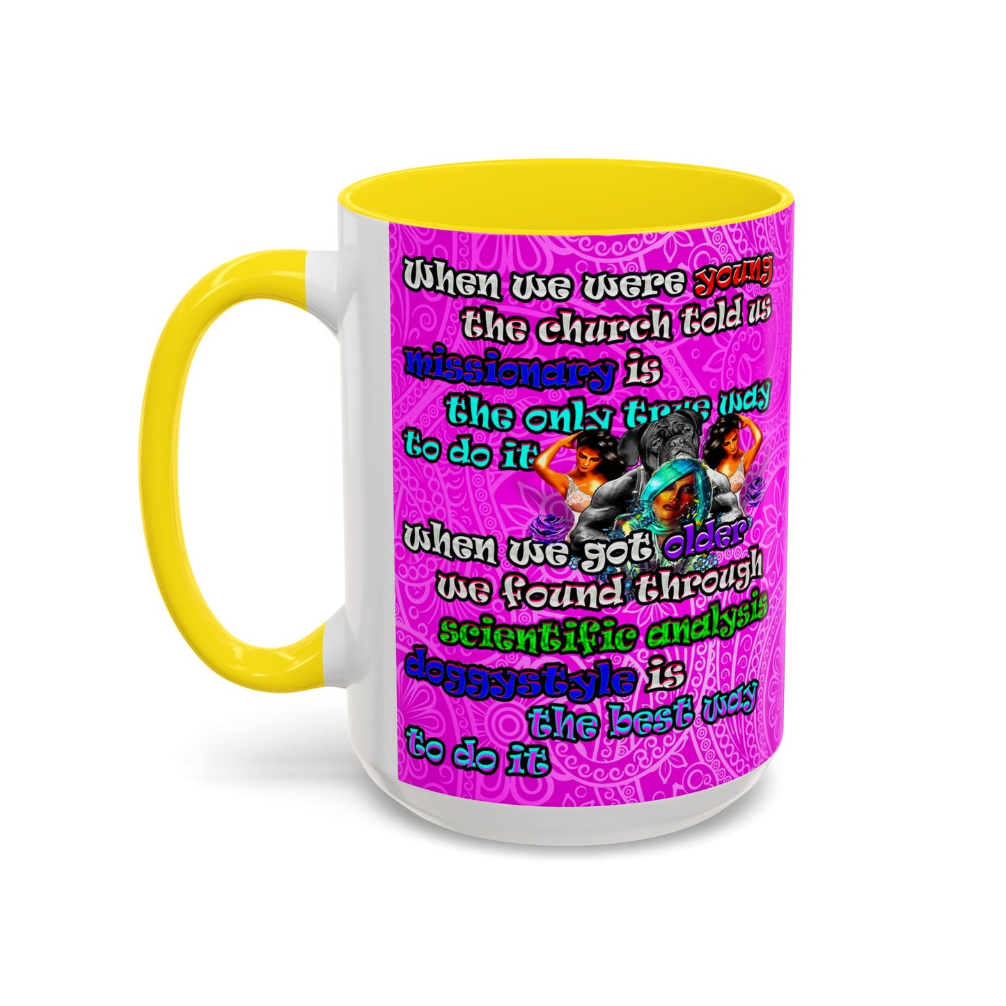 doggystyle - Accent Mug (pink swirl)