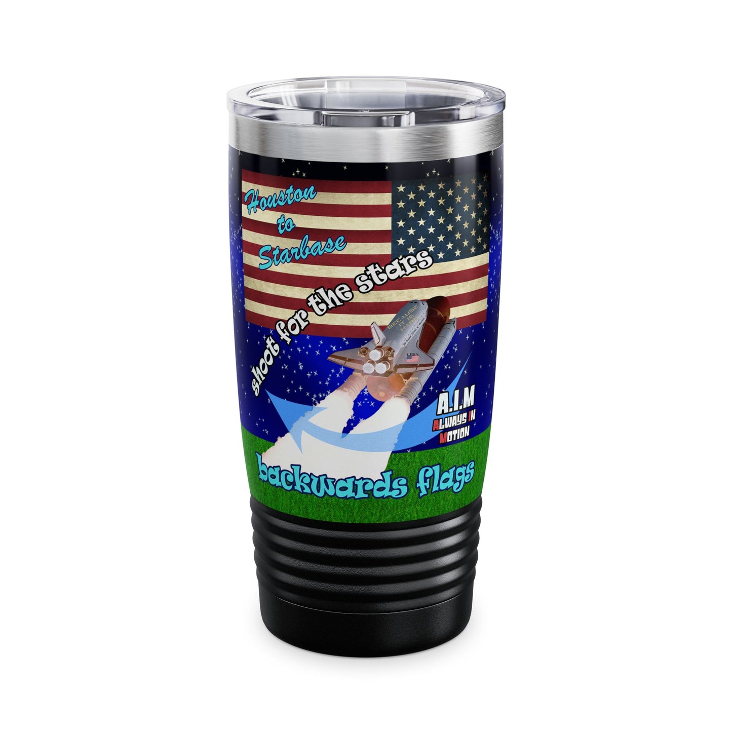 shoot for the stars - Ringneck Tumbler, 20oz ('snoops' background)