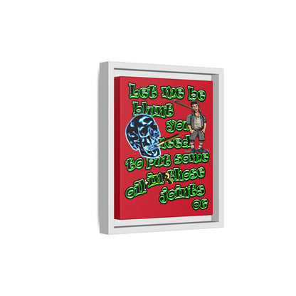 og - framed canvas art (dark red)