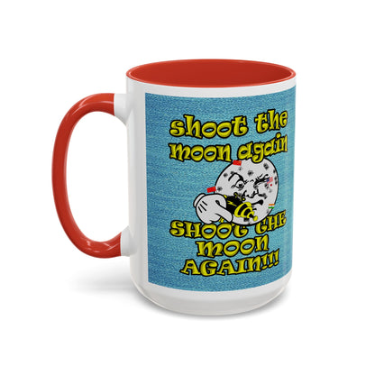 shoot the moon again - Accent Mug (faded blue)