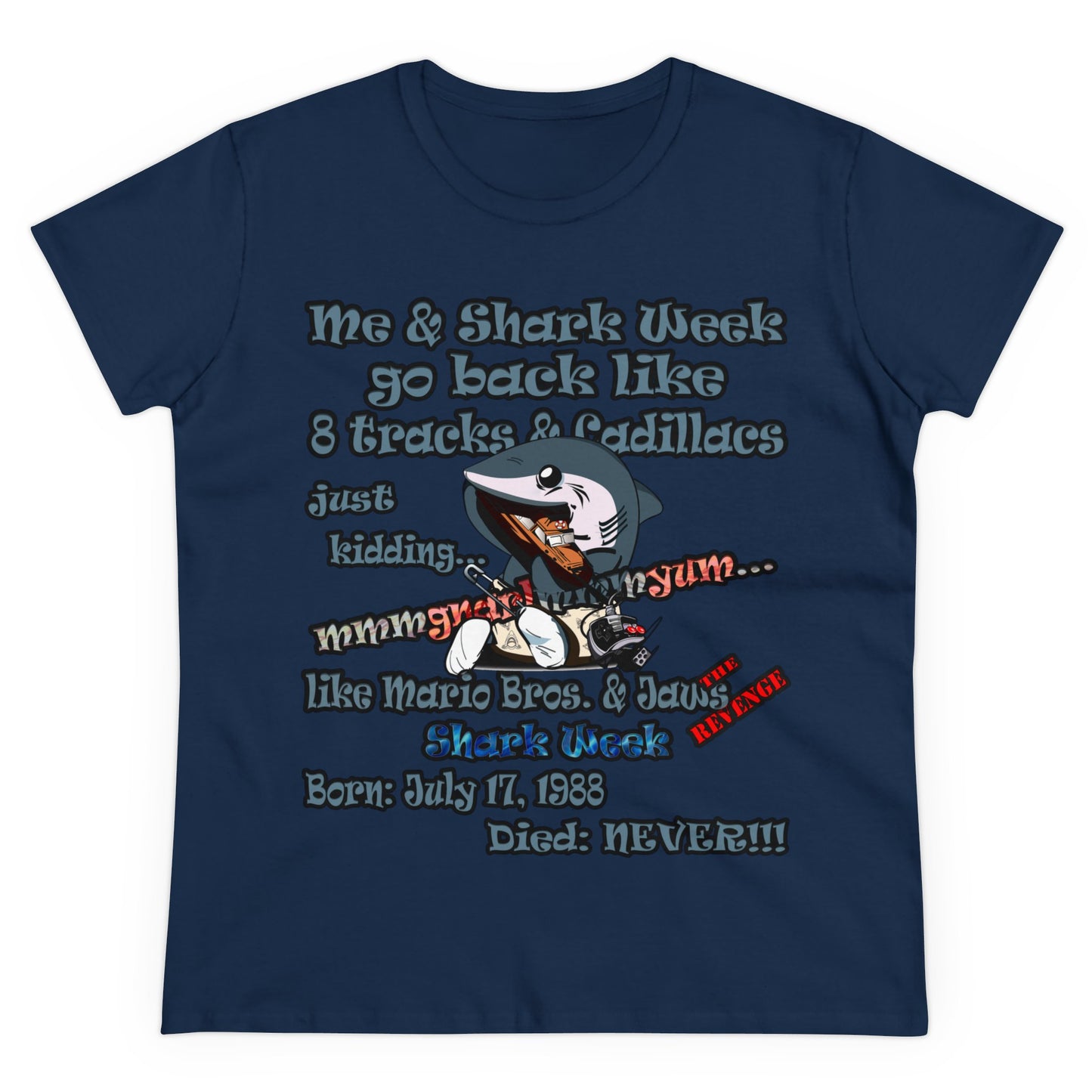 shark week - Women's Midweight Cotton Tee