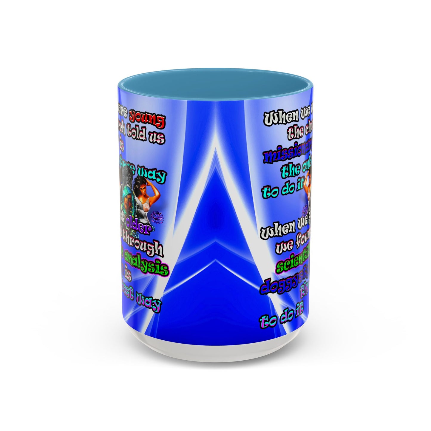 doggystyle - Accent Mug (blue-white wave)