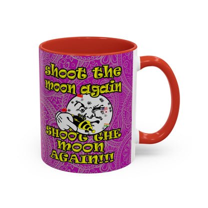 shoot the moon again - Accent Mug (pink swirl)