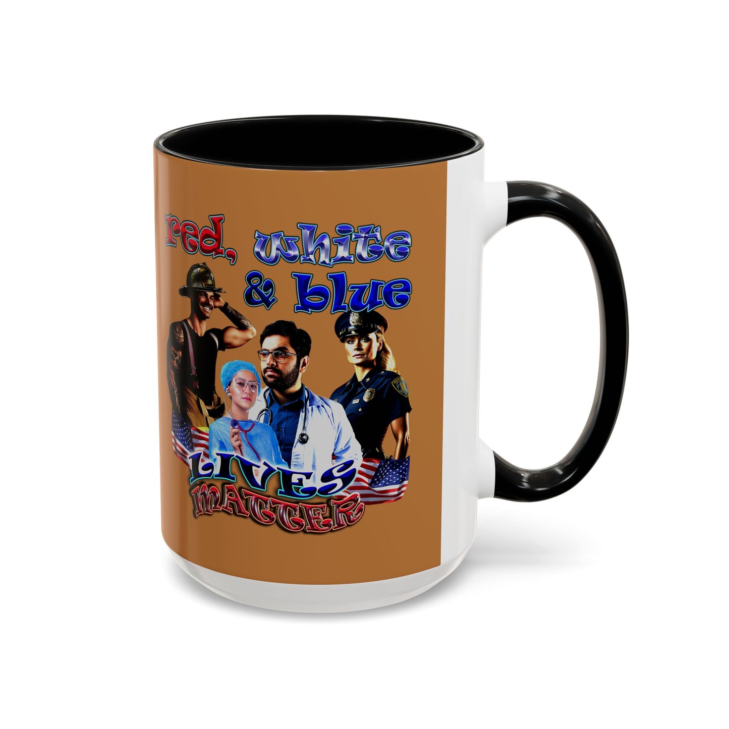 rw&b lives matter - Accent Mug (light brown)