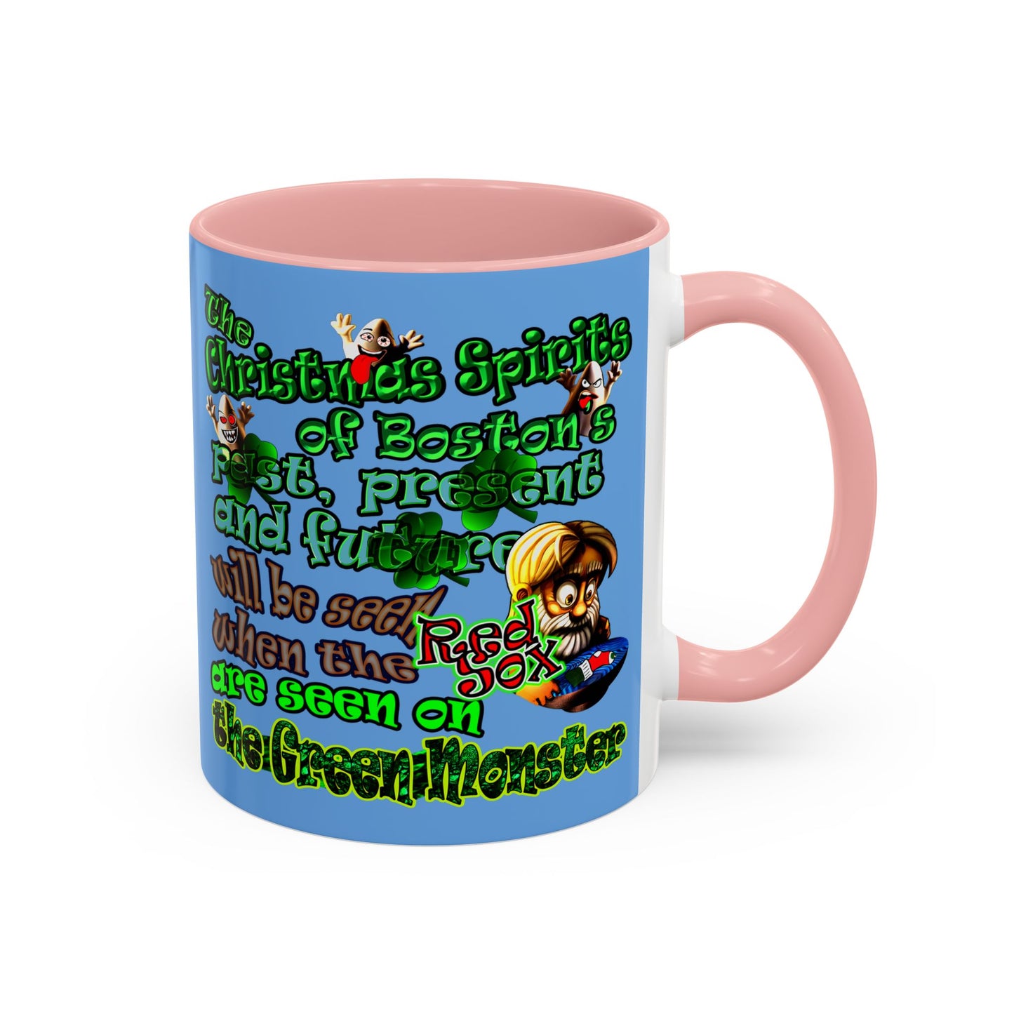 christmas spirits of boston - Accent Mug (light blue)