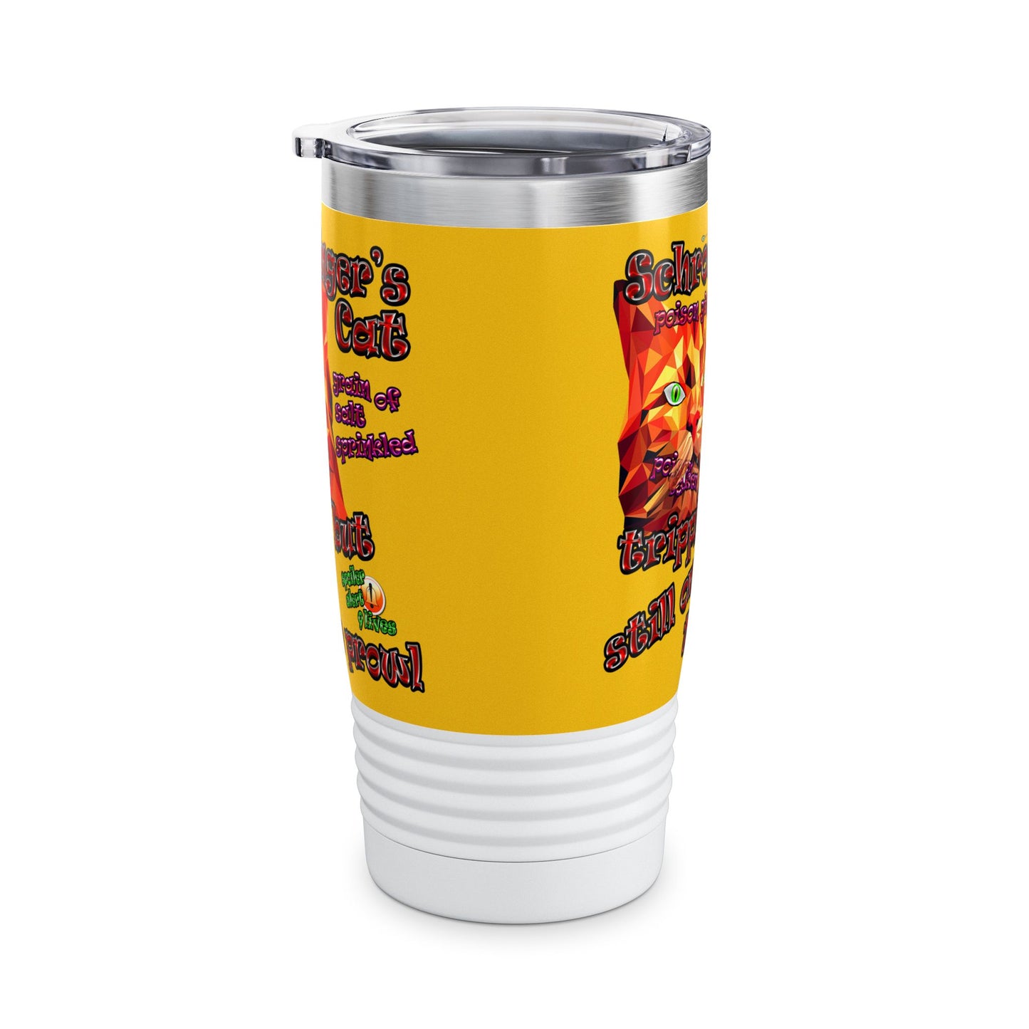 schrodinger's cat - Ringneck Tumbler, 20oz (yellow)