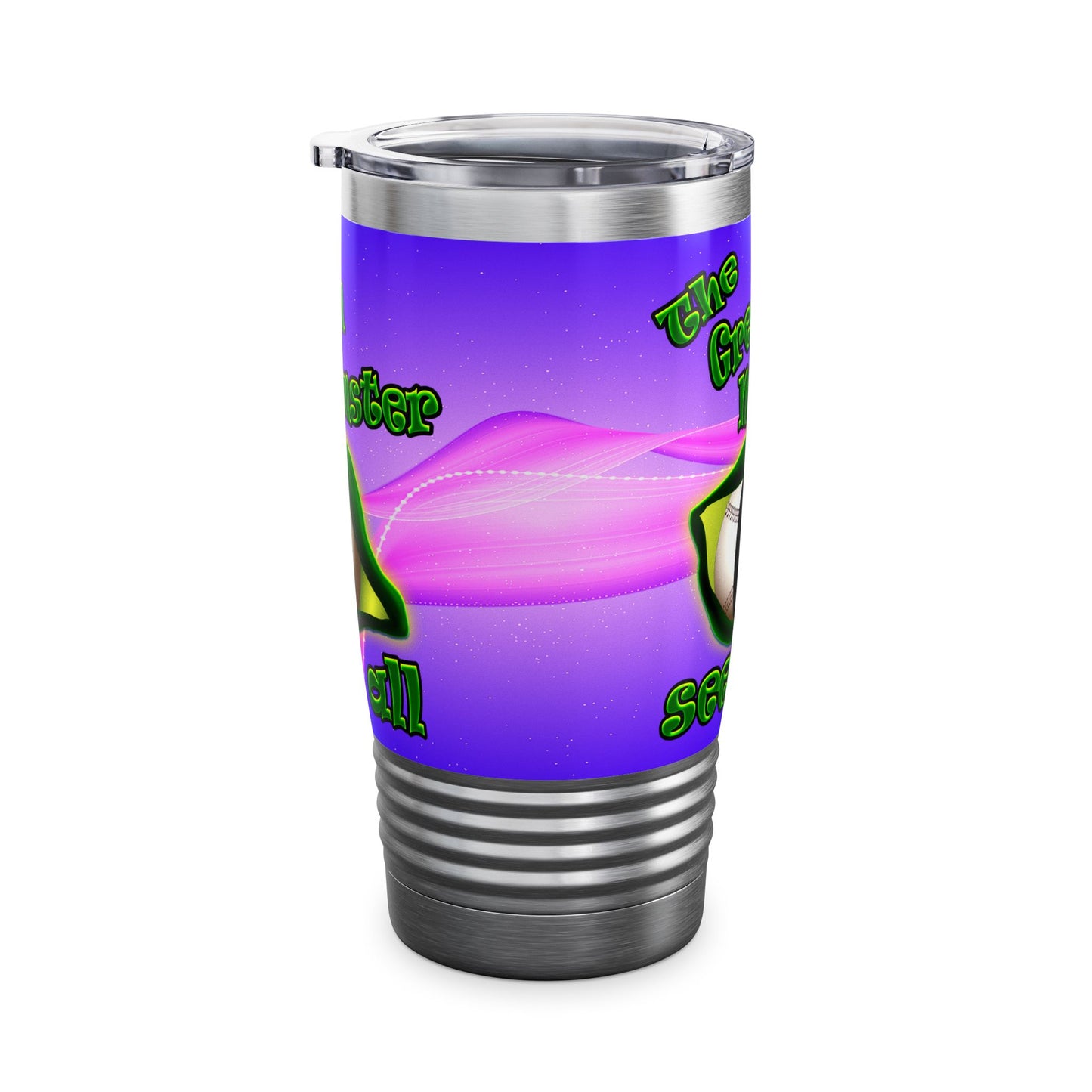 green monster - Ringneck Tumbler, 20oz (purple-pink wave)