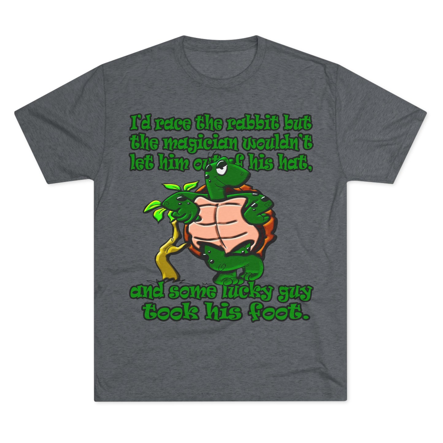 turtle race - Unisex Tri-Blend Crew Tee