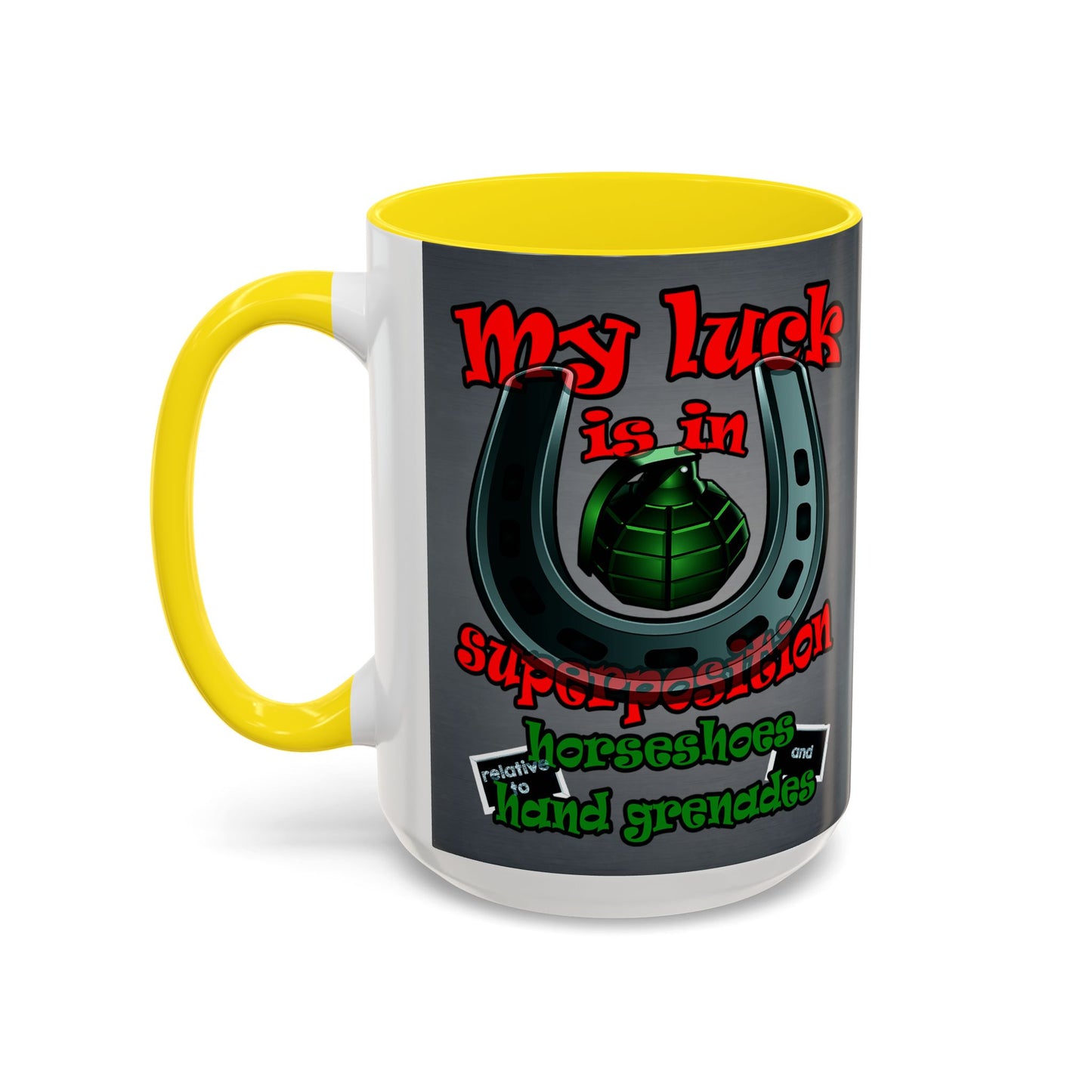 my luck - Accent Mug (grey-light grey)