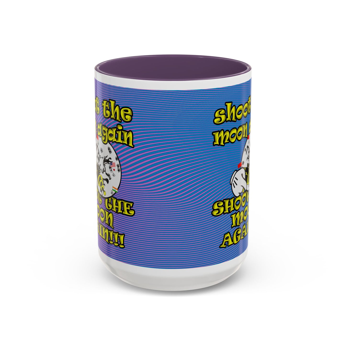 shoot the moon again - Accent Mug (light blue-purple wave)