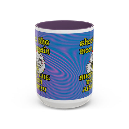 shoot the moon again - Accent Mug (light blue-purple wave)