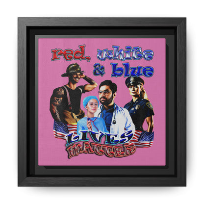 rw&b lives matter - framed canvas art (light pink)