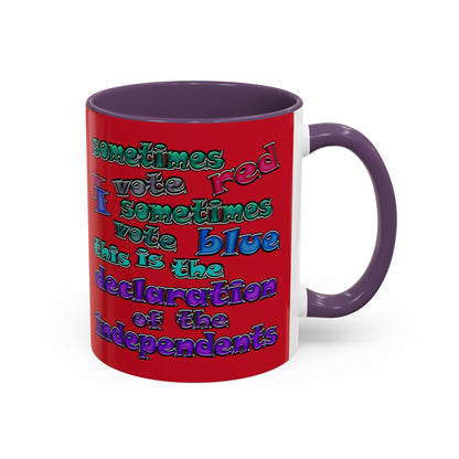 declaration of the independents - Accent Mug (dark red)