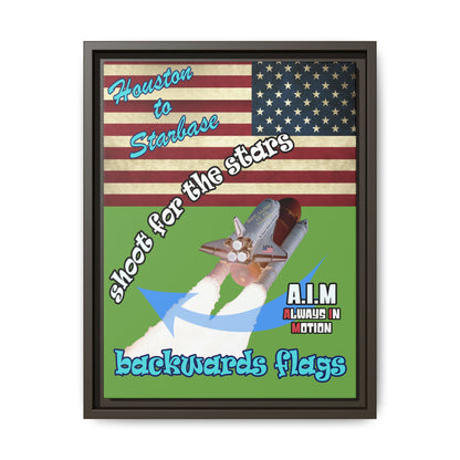 shoot for the stars - framed canvas art (green)