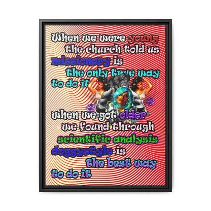 doggystyle - framed canvas art (yellow-orange wave)