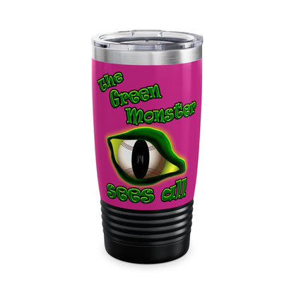 green monster - Ringneck Tumbler, 20oz (pink)