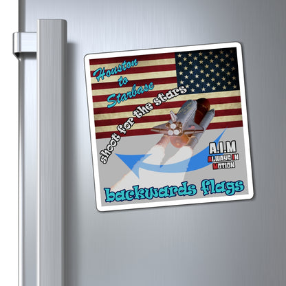 shoot for the stars - Magnets - (light grey)