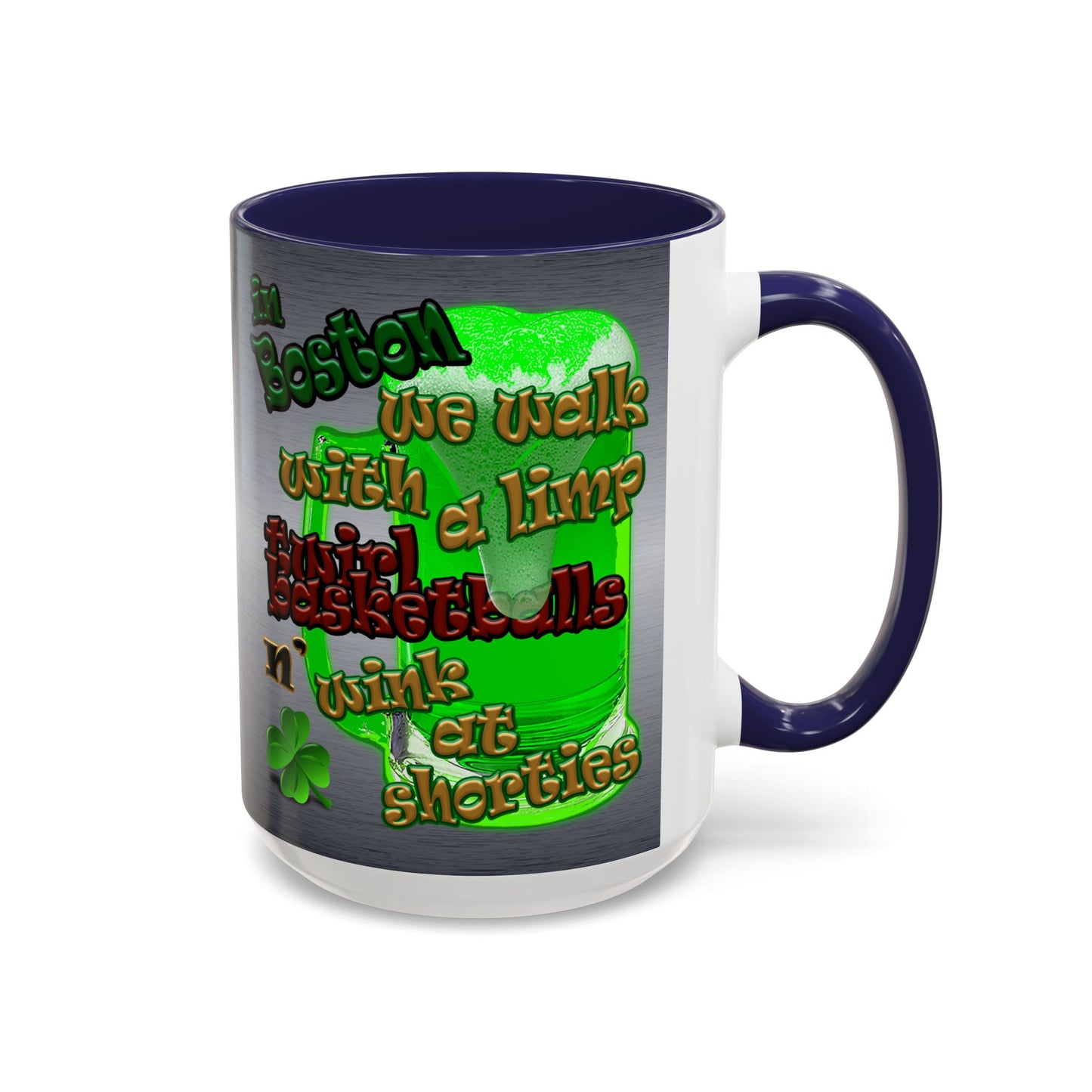 celtics logo - Accent Mug (brushed nickel)