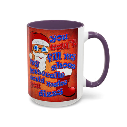 santa's shoes - Accent Mug (burnt orange)