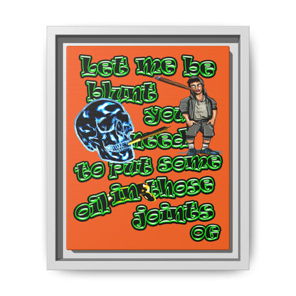 og - framed canvas art (orange)