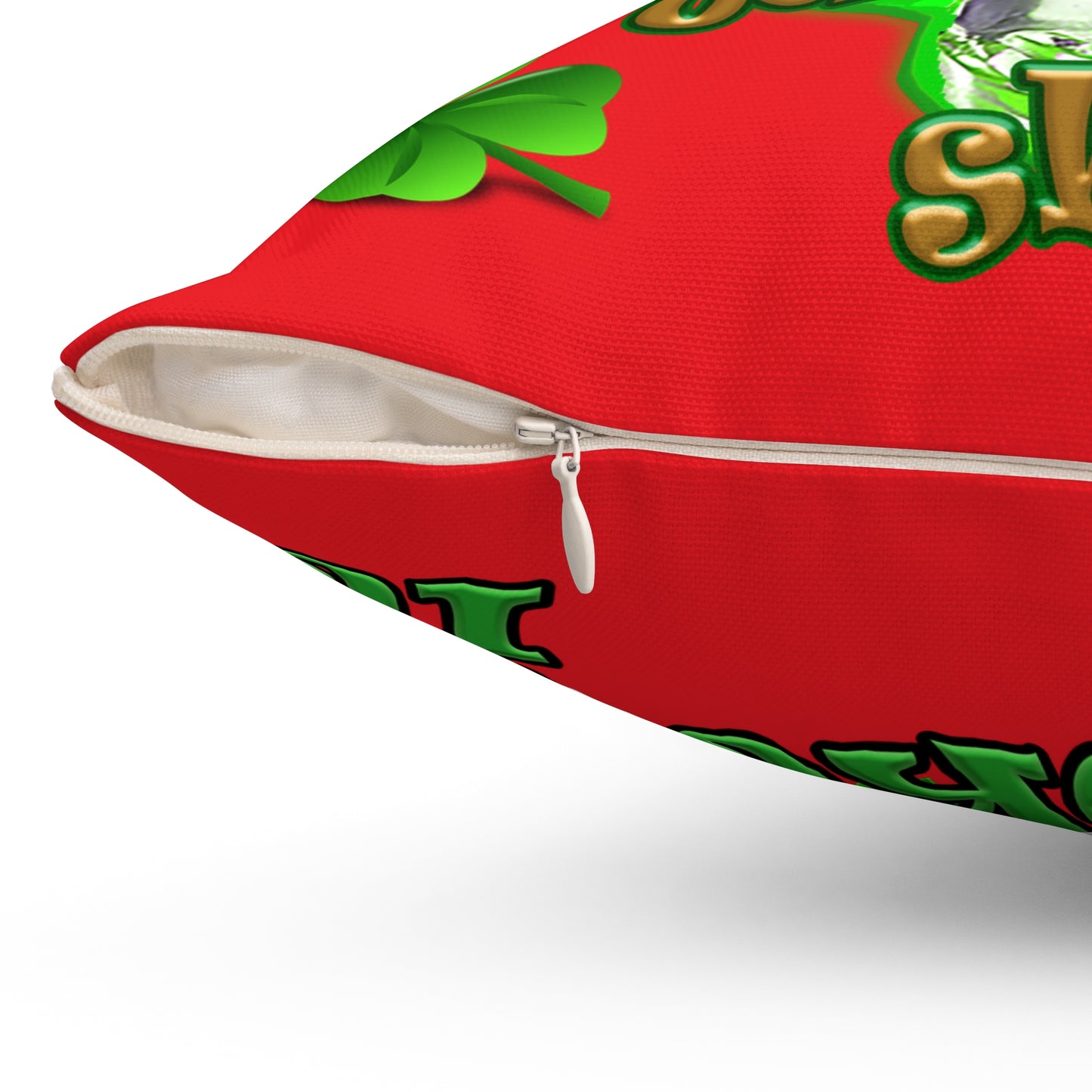 celtics logo - Spun Polyester Square Pillow - (red)