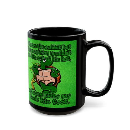 turtle race - Black Mug (green turf)
