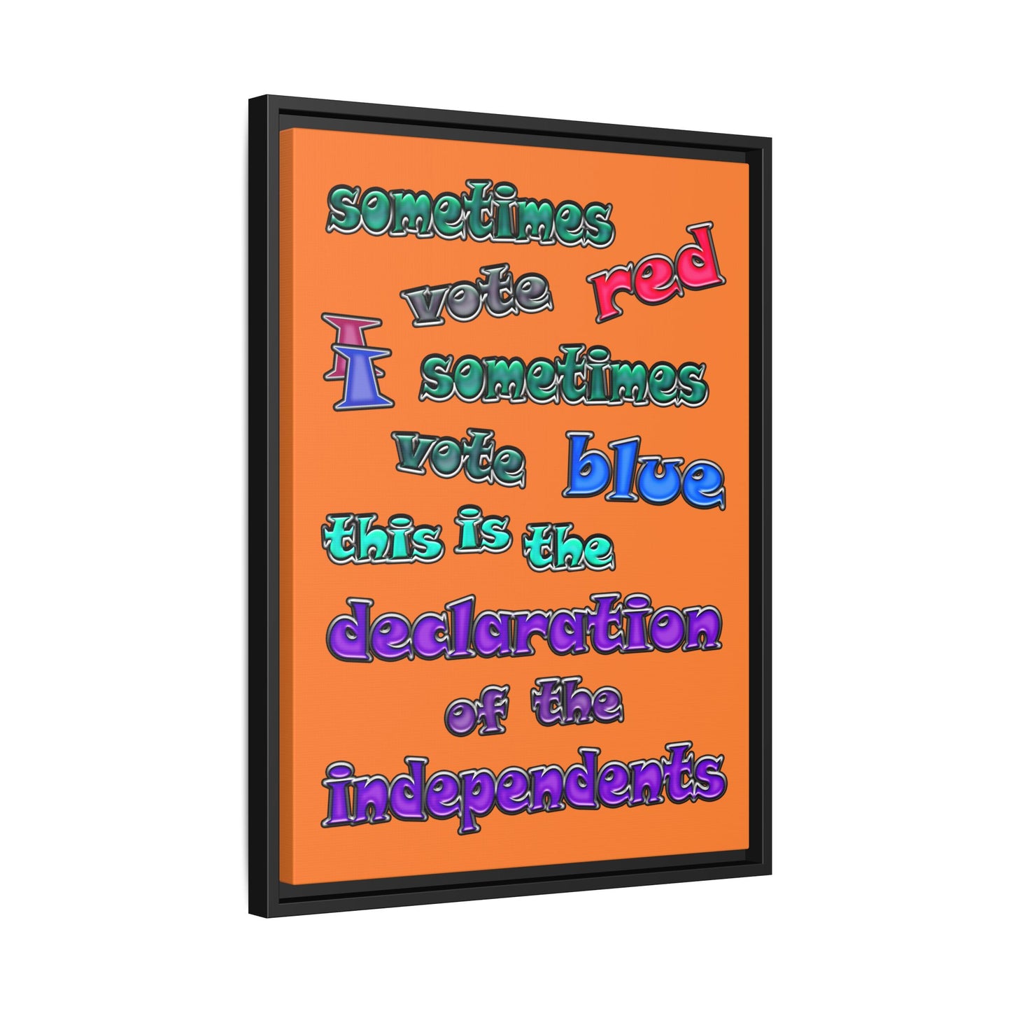 declaration of the independents - framed canvas art (crusta)