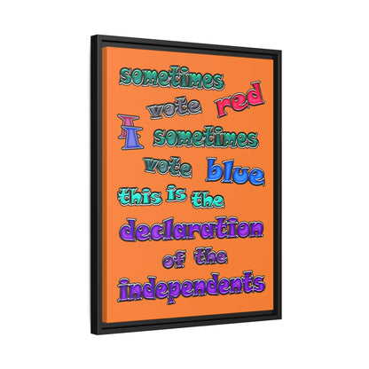 declaration of the independents - framed canvas art (crusta)