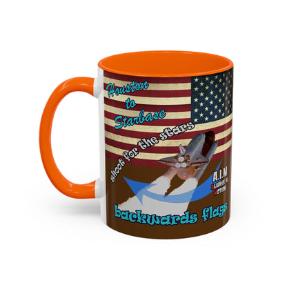 shoot for the stars - Accent Mug (brown)
