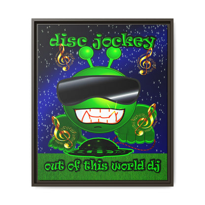 disc jockey - framed canvas art ('snoops' background)