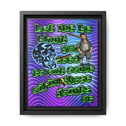 og - framed canvas art (purple wave)