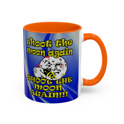 shoot the moon again - Accent Mug (blue-white wave)