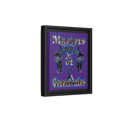 em cee squared - framed canvas art (purple)
