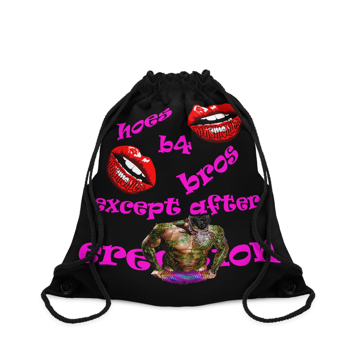 hoes b4 bros - Drawstring Bag (black)