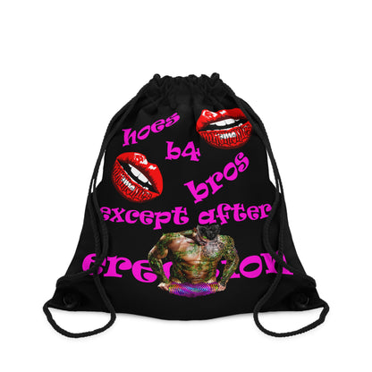 hoes b4 bros - Drawstring Bag (black)