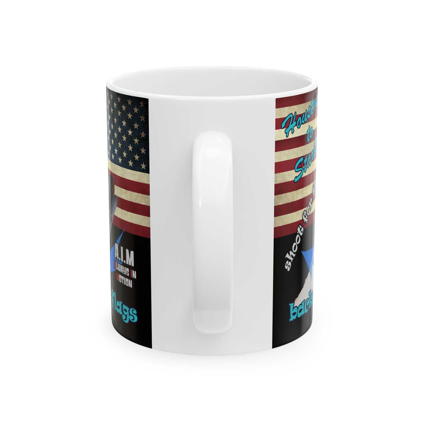 shoot for the stars - White Mug (black)