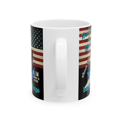 shoot for the stars - White Mug (black)