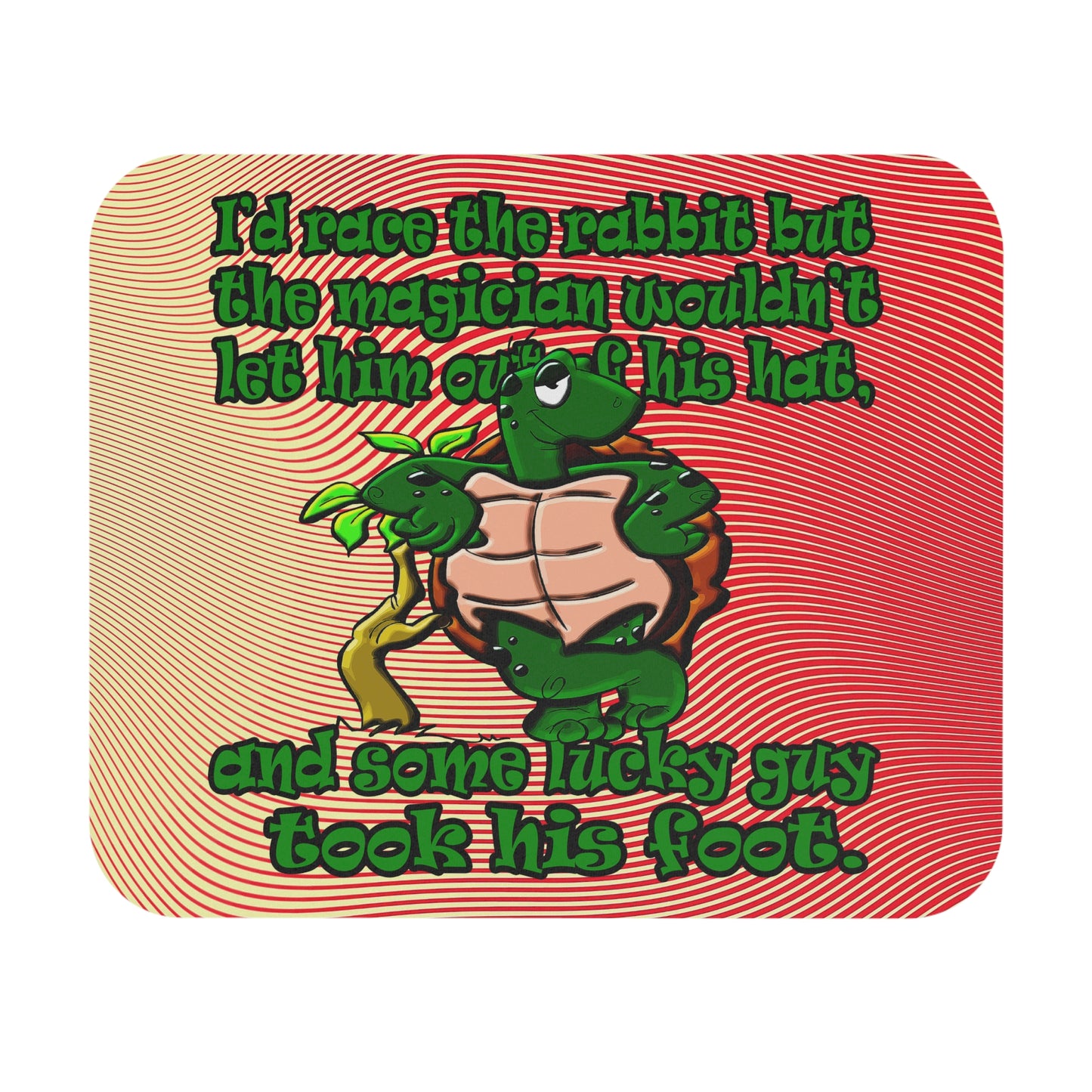 turtle race - Mouse Pad (Rectangle) (yellow-orange wave)