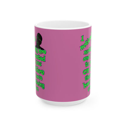 noticed you noticing - White Mug (light pink)