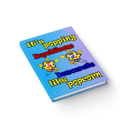 popping like popcorn - journal-blank (light blue-purple wave)
