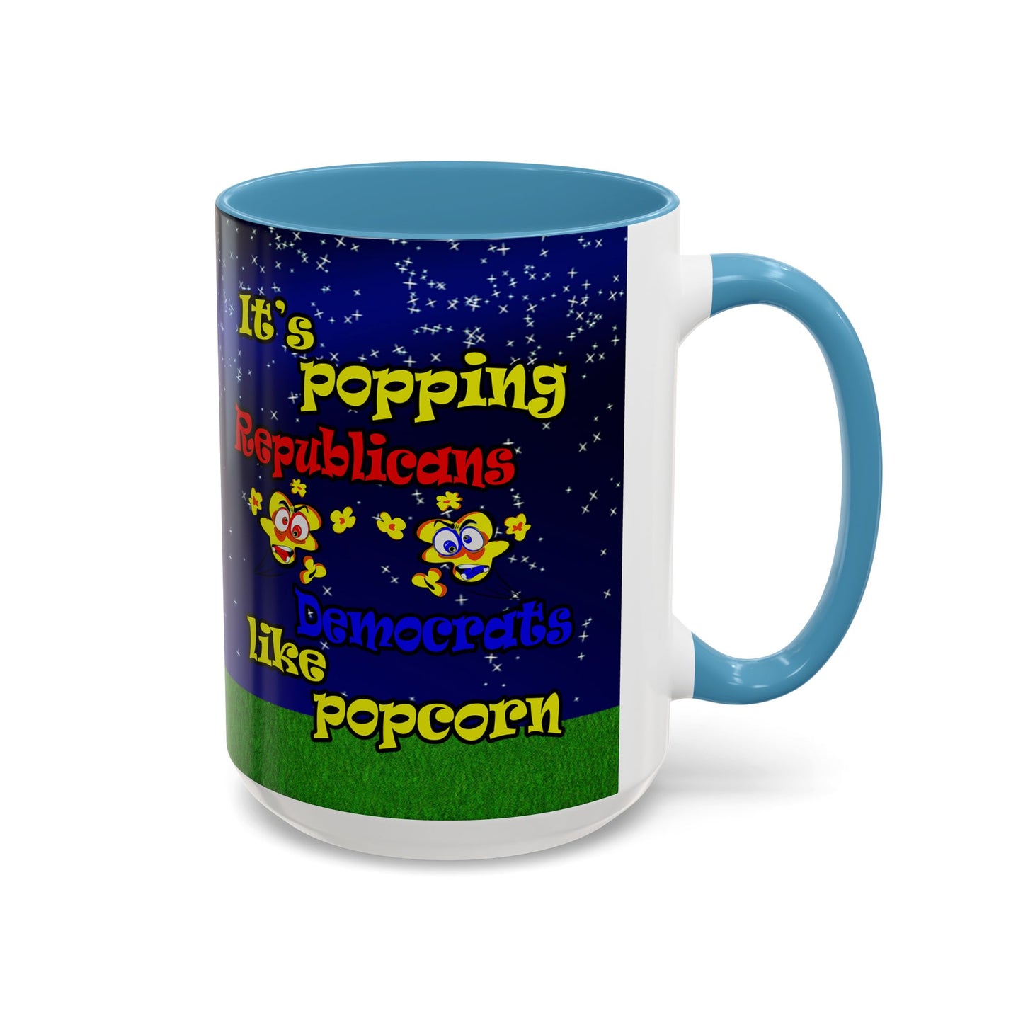 popping like popcorn - Accent Mug ('snoops' background)