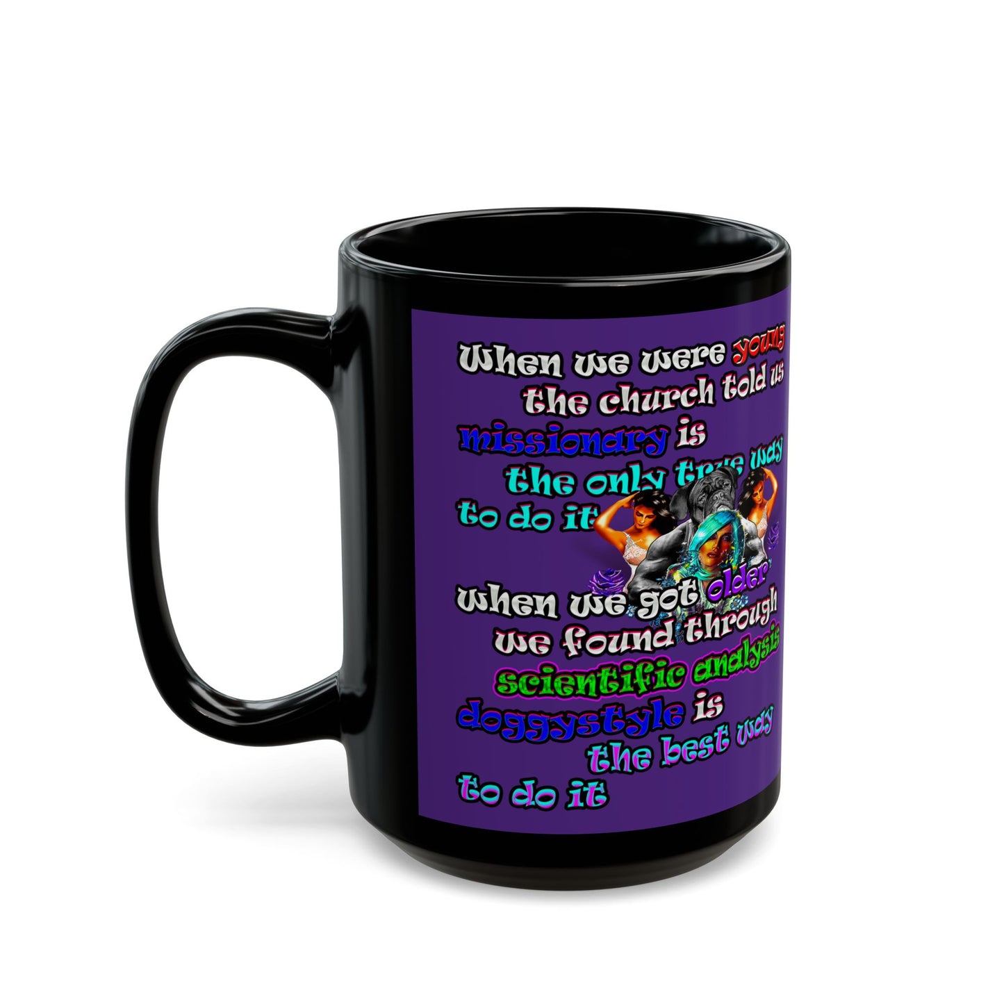 doggystyle - Black Mug (purple)